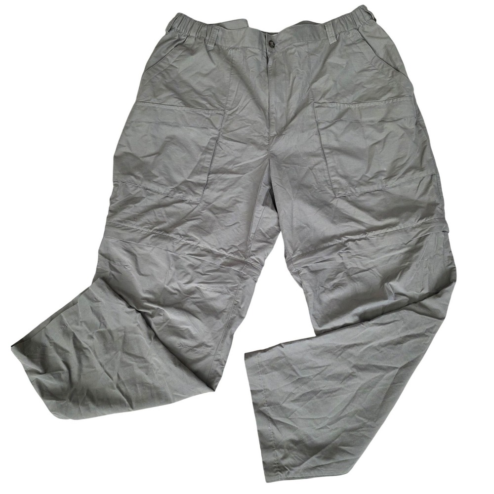 Roundtree Yorke Mens Convertible Cargo Pants Zip Off Legs Basil Sz 40x30